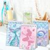 8pcs New Mermaid Theme Pocket Notebooks Stationery Tearable Coil Booklet Portable Mini Notepads