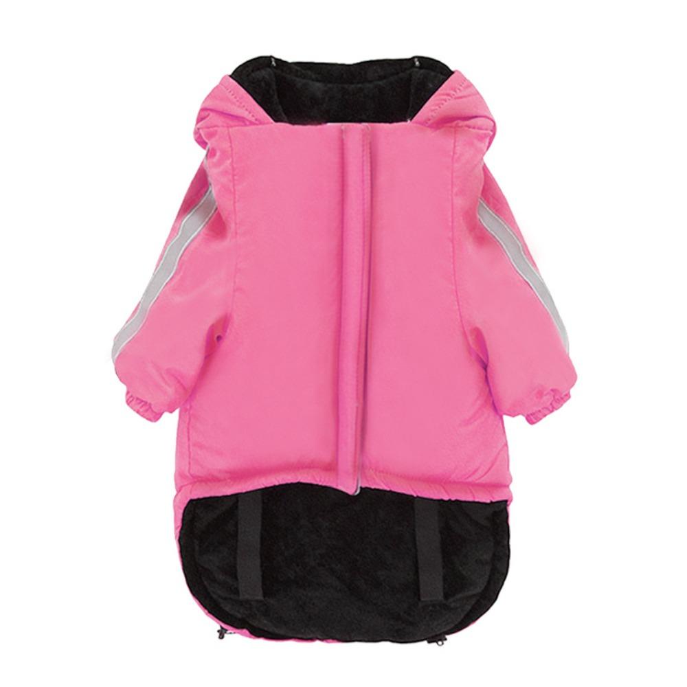 

Waterproof Fleece Dog Clothes Windproof Dog Hooded Coat Fashion Winter Pet Apparel Outdoor XL рожевий червоний колір