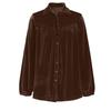 Women's Casual Loose V-neck Velvet Shirt