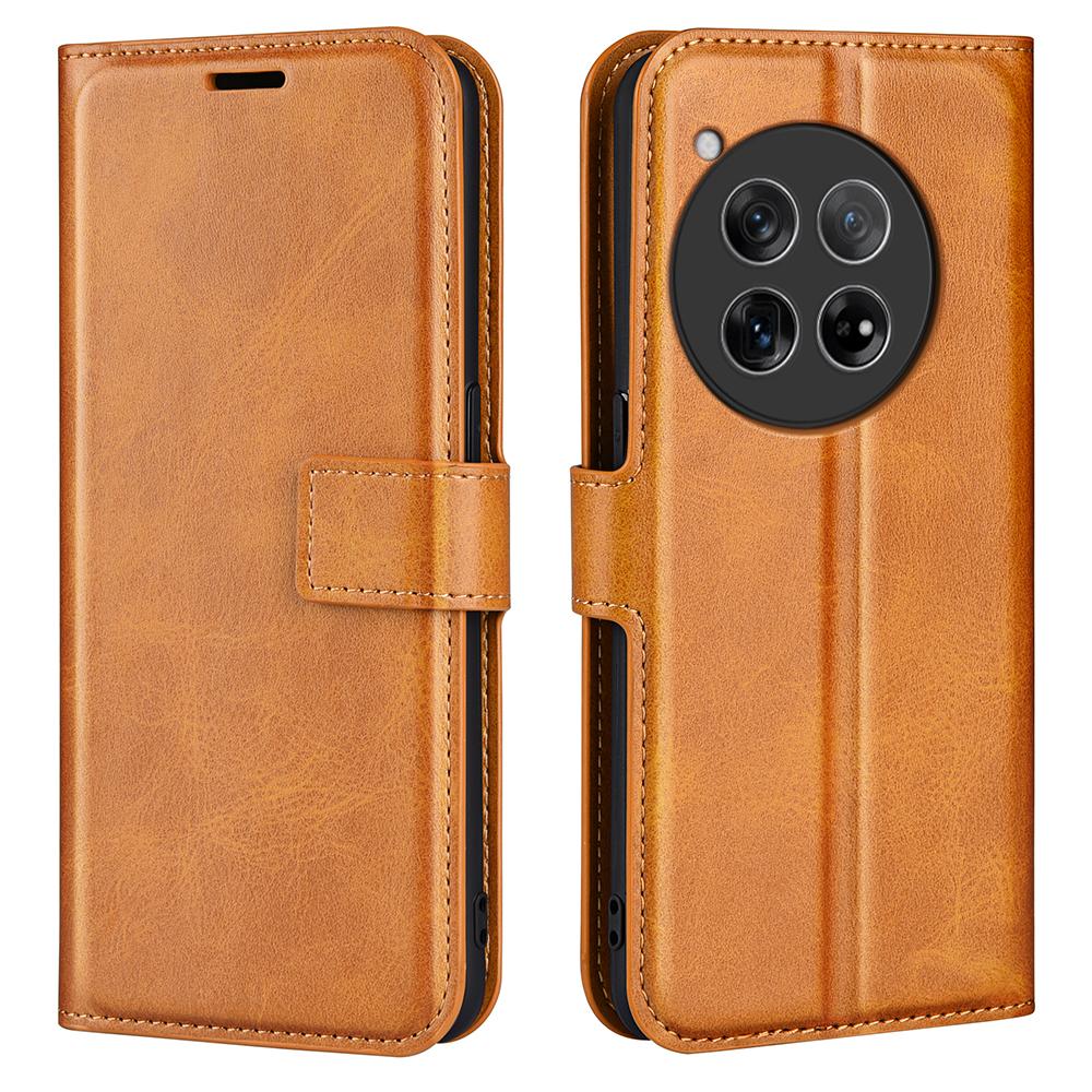For OnePlus 12R 5G/Ace 3 5G Case Calf Texture Full Protection Flip Phone Cover