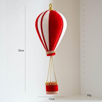Creative Foam Christmas Hot Air Balloon Red&White DIY Decor Christmas Pendants Flannel Tree Ornaments Xmas