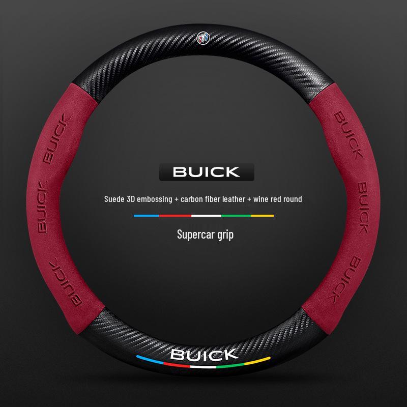 Genuine Leather Steering Wheel Cover for Buick: Encore, Verano, Excelle, Regal, LaCrosse, GL8