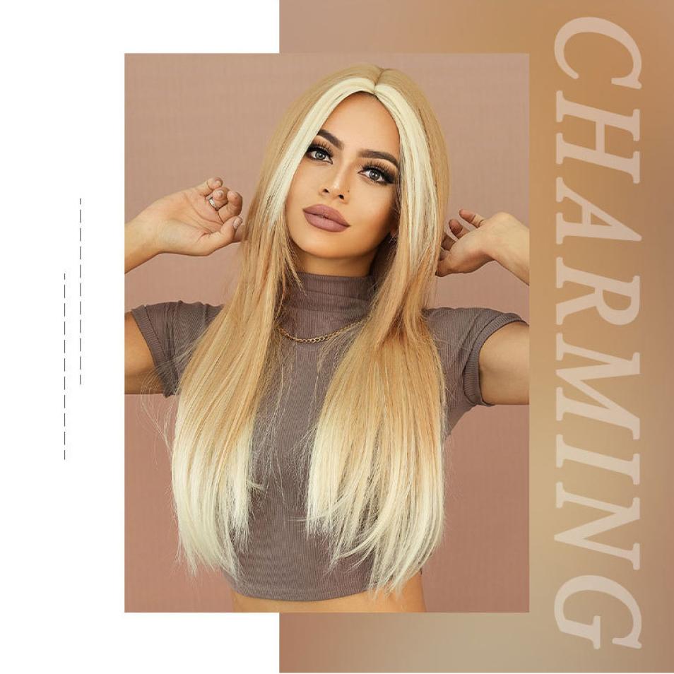 Women's Simulation Wig 63cm Hair Cospaly Full Headgear Rose Hair Net Headdress Beauty Decoration Wig