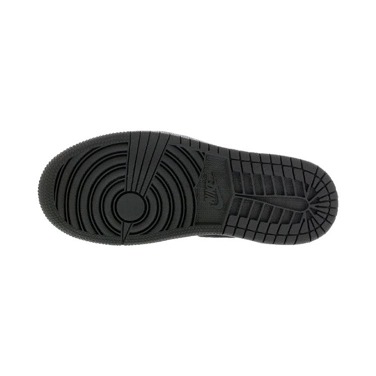 Jordan Air  1 Comfortable Versatile Non-Slip Shock Absorbing Mid-Top Kids Basketball Shoes Pure Black Kids Sneaker 640734-056