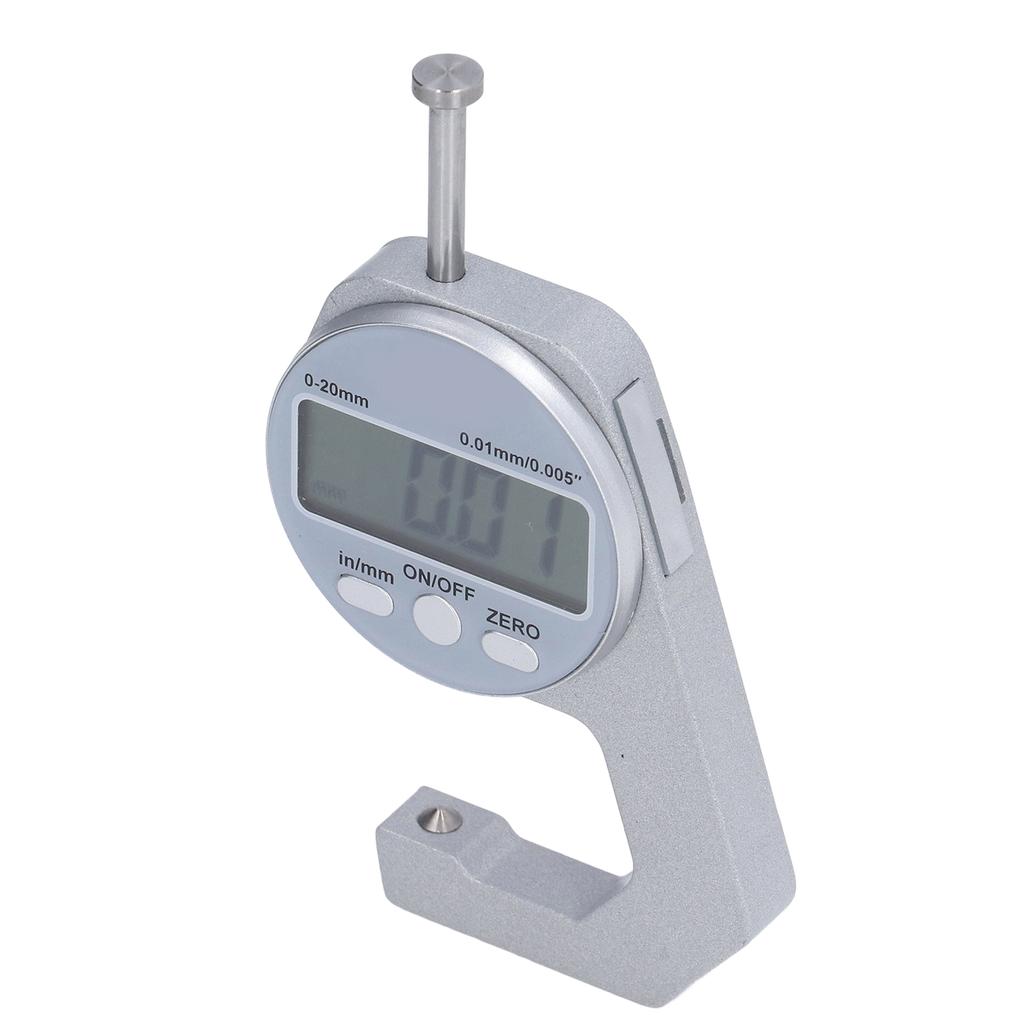 Dickenmessgerät Mini Digital LED-Anzeige 0 bis 20 mm Multifunktionales Dickenmessgerät für Leder