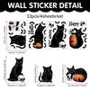 New Halloween Glass Window Stickers, Electrostatic, Black Cat Silhouette, Window Display Stickers, Bat Pumpkin, Holiday Refrigerator Stickers