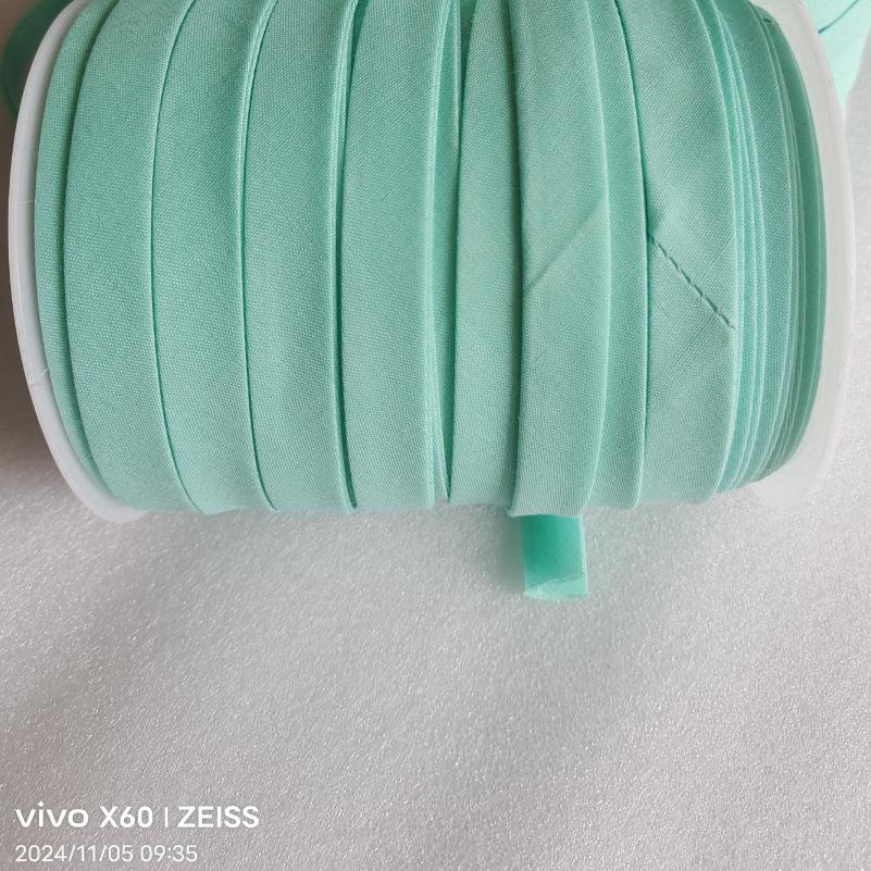 Red Double Fold Bias Binding Tape - No-Iron Polyester Cotton for DIY Cheongsam, 1.2" Width