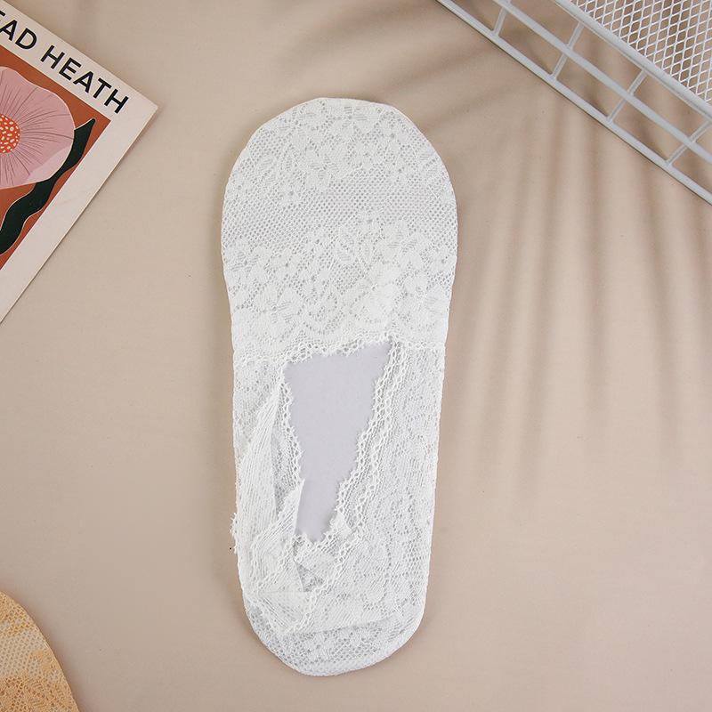 Women Socks Thin Breathable Silicone Non-slip Invisible Lace No-show Boat Sock Transparen Fashion Casual Low Cut Boat Socks