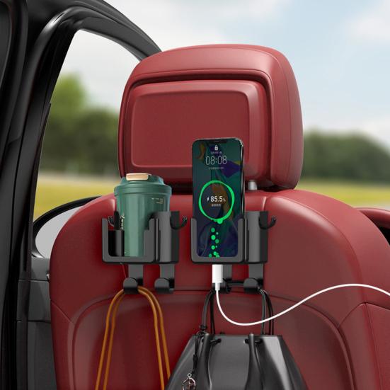 

Yousheng Car Seat Headrest Hook Hanger Storage Organizer Strong Load-bearing Easy to Install Universal Car Cup Holder Phone Bracket