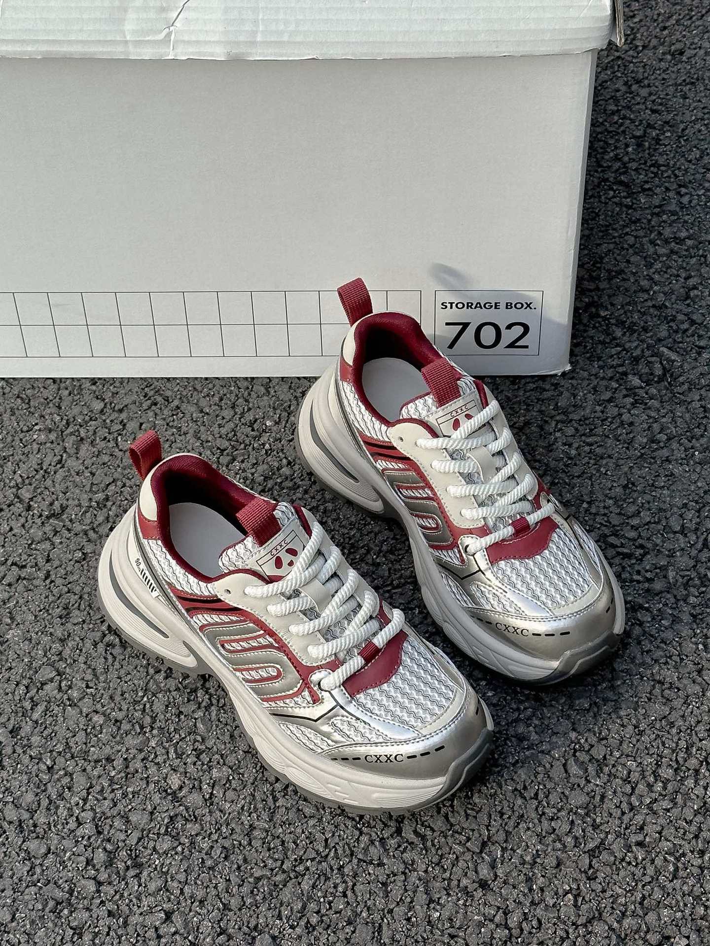 

Zhao Ruth, the same platform dad shoes, women s 2025 autumn and winter new gray feet, small running casual sports shoes 40 бордовый