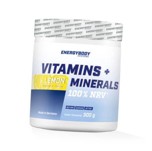 

Вітамінно-мінеральний комплекс, Vitamins plus Minerals Powder, Energy Body 300г Лимон (36149002) 300g Tropical