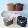 Large Capacity Cosmetic Box Internal Storage Box PU Leather Makeup Bag Waterproof Zipper Closure Toiletry Pouch Makeup Storage