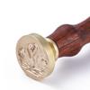 1pc DIY Scrapbook Brass Wax Seal Stamp and Wood Handle Sets Swan Golden 8.9x2.5cm Stamps: 25x14.5mm