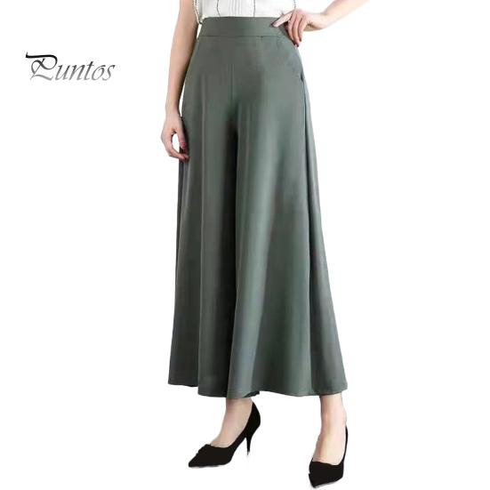 

Женские брюки-костюмы, эластичные, с высокой талией, широкие, длинные брюки с карманами, однотонные, повседневные брюки для повседневной носки L зелёный
