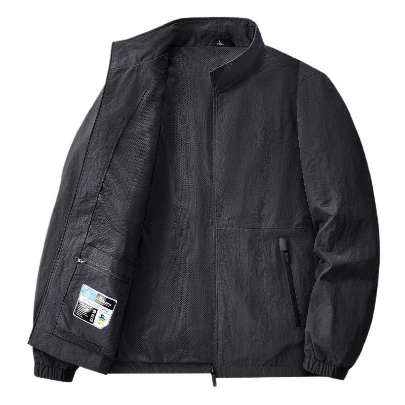 Autumn Coat Men's Stand-up Collar Jacket Loose Casual Men's Outdoor Sports Jacket Tooling Windproof Clothes Men's