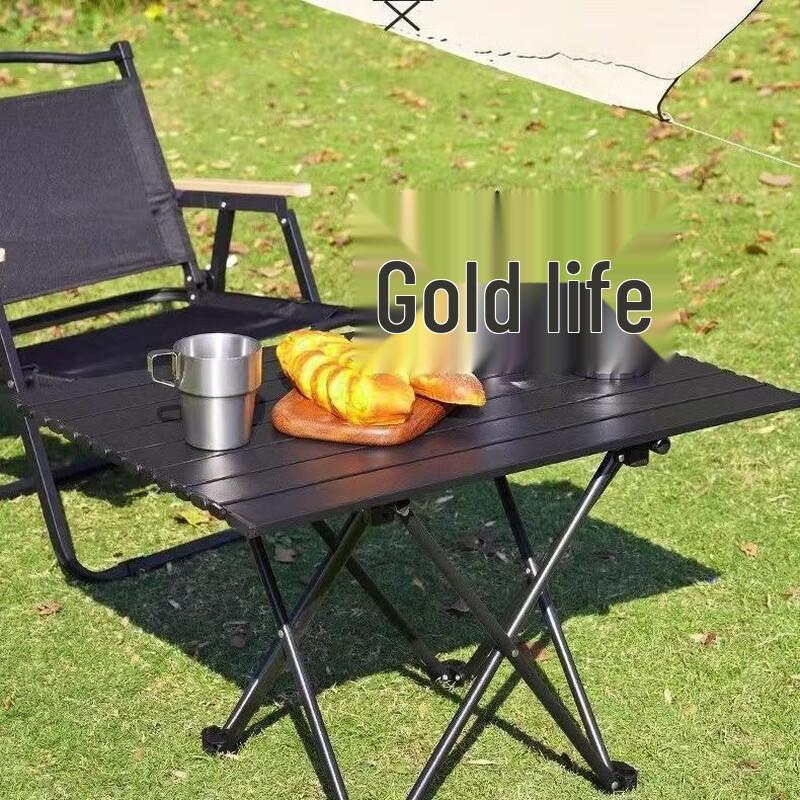 ZISIZ Portable Aluminum Alloy Picnic Camping Roll-Up Table