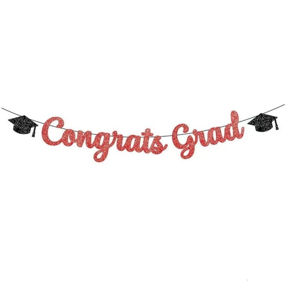 Reusable Graduation Party Banner Garland Graduation Hanging Banner  Photo Background Style 6