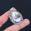 Oval Natural Dendrite Opal Trendy Daughter Pendant Jewelry 925 Sterling Silver