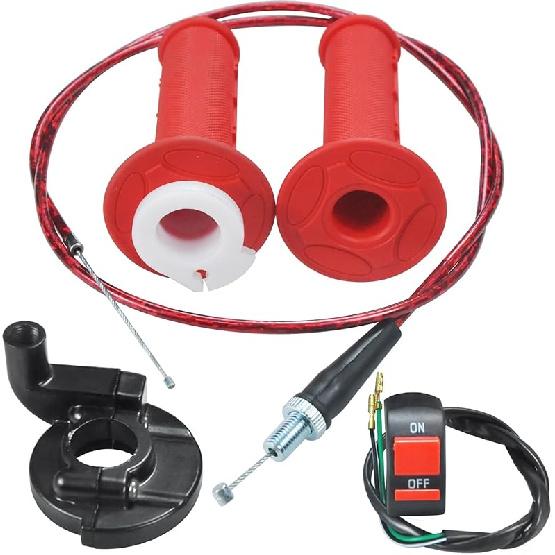 22Mm 7/8 Throttle Handle Grips Cable Clamp On Off Switch For Coleman CT100U CT200U Baja Doodlebug Db30 Mb165 Mb200 50Cc 90Cc 110Cc 125Cc SSR Coolster