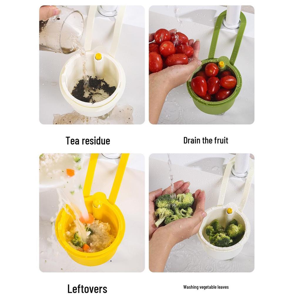 Kitchen Sink Hanging Basket Filter for Food Residue and Fruit Washing