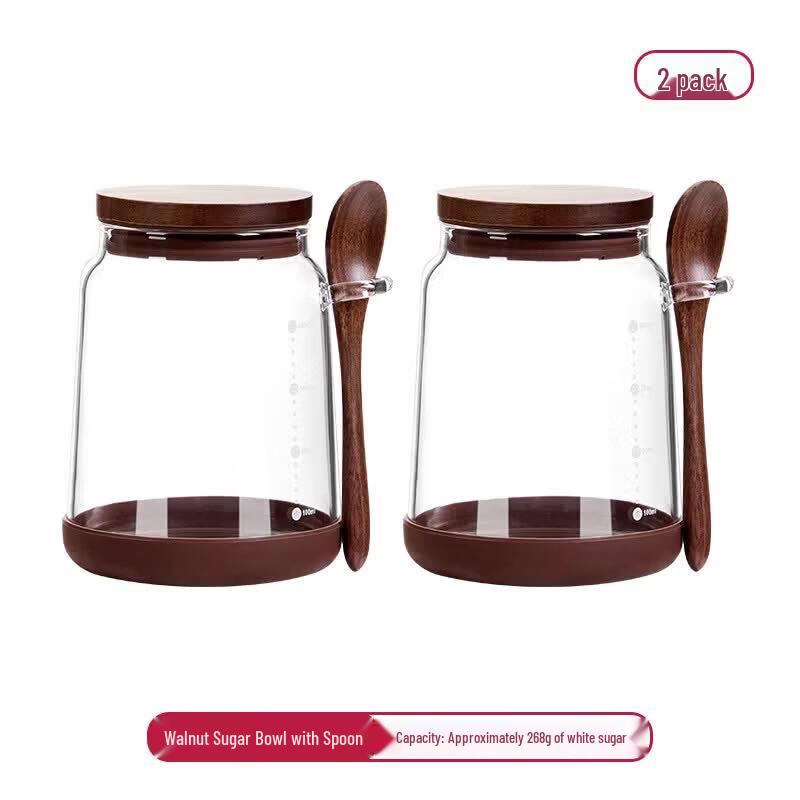 Airtight Glass Sugar Canister