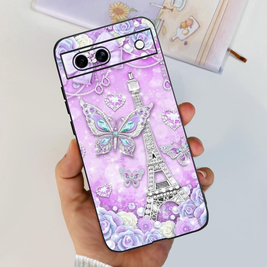 Für Google Pixel 8A Hülle Stilvolle Bemalte Abdeckung Weiche TPU Stoßfeste Handyhülle Für Google Pixel 8 Pro Pixel8A Fundas Coque Bumper
