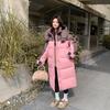Autumn Winter Thicken Warm Parka Women Casual Contrast Color Big Pocket Loose Long Hooded Coat Jackets Outwear