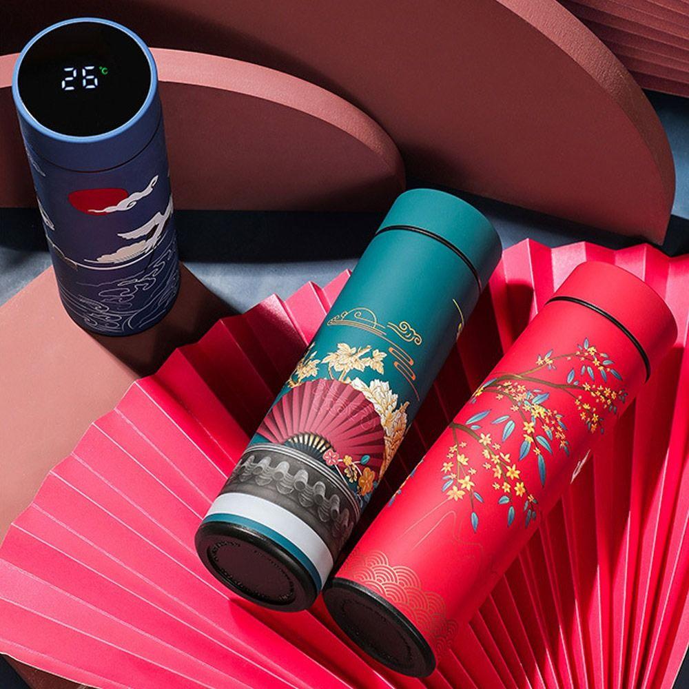 Water Bottle Vacuum Flasks Premium Travel  Mug Intelligent Temperature Display Chinese Style Cup