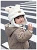 Children's Winter Hat with Fleece Lining, Windproof Corduroy Design, and Lambswool Ear Protection
