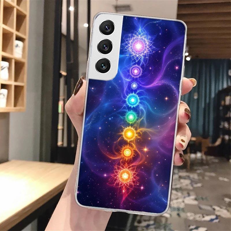 

Yoga Chakra Spiritual Energy Universe Soft Phone Case For Samsung Galaxy S24 S25 S23 S22 Ultra S21 Plus S20 FE S25 Edge S10 + P Samsung S24