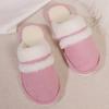 Fashion Soft Faux Fur Plush Slippers for Women Winter Chic Mix Color Warm Cotton Slides Woman Round Toe Non Slip Cotton Slippers Ladies