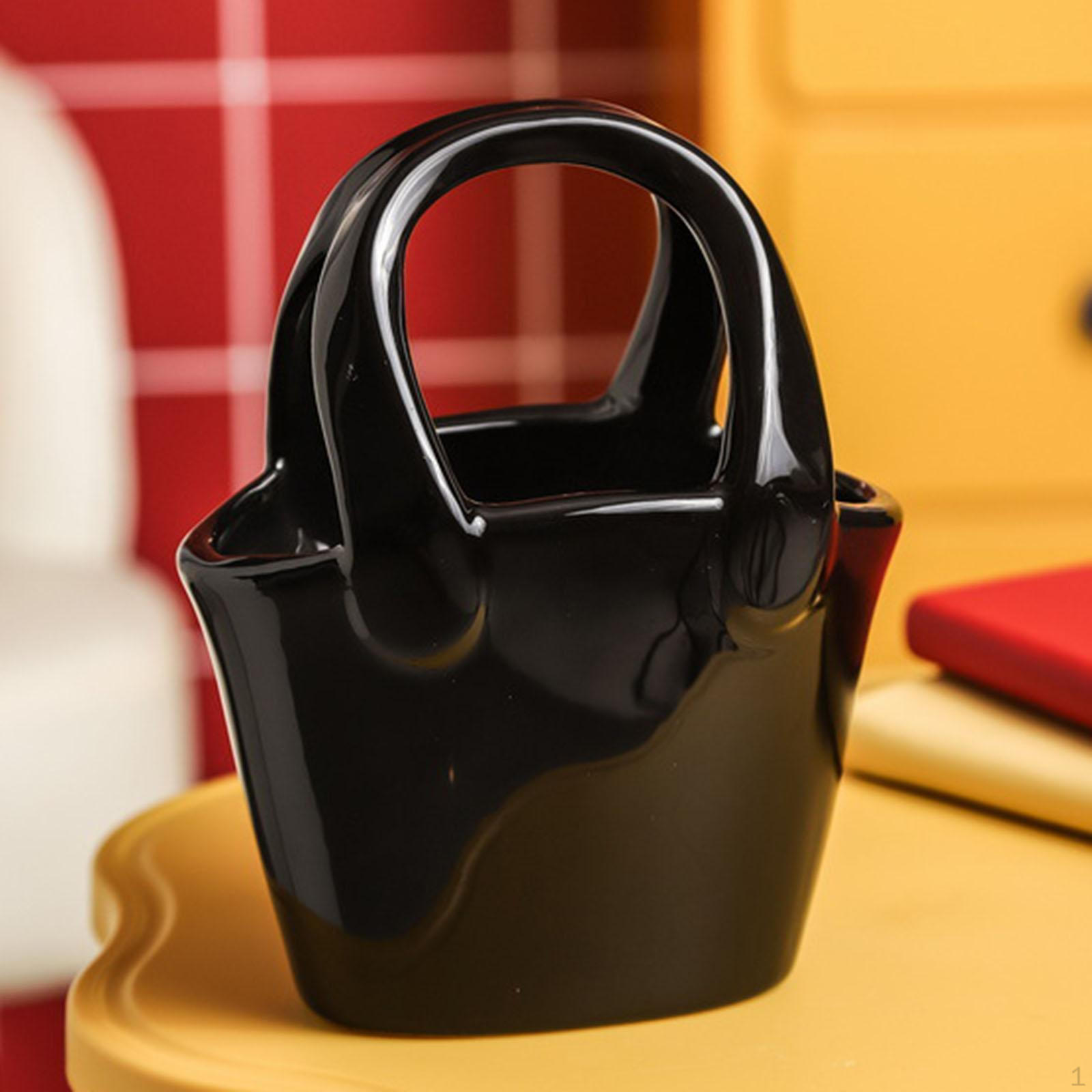 

Сумка Ваза Домашний Декор Эстетика с Ручками Сумка Цветочная Композиция Украшение для Садового Стола чёрный