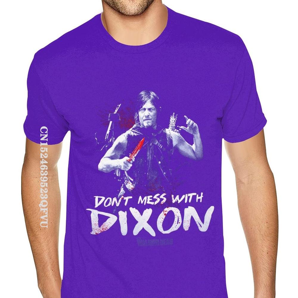 Walking Dead Daryl Dixon Printed Mens Tshirt Plus Size Men's Personalized Photo T Shirts Camisa Streetwear