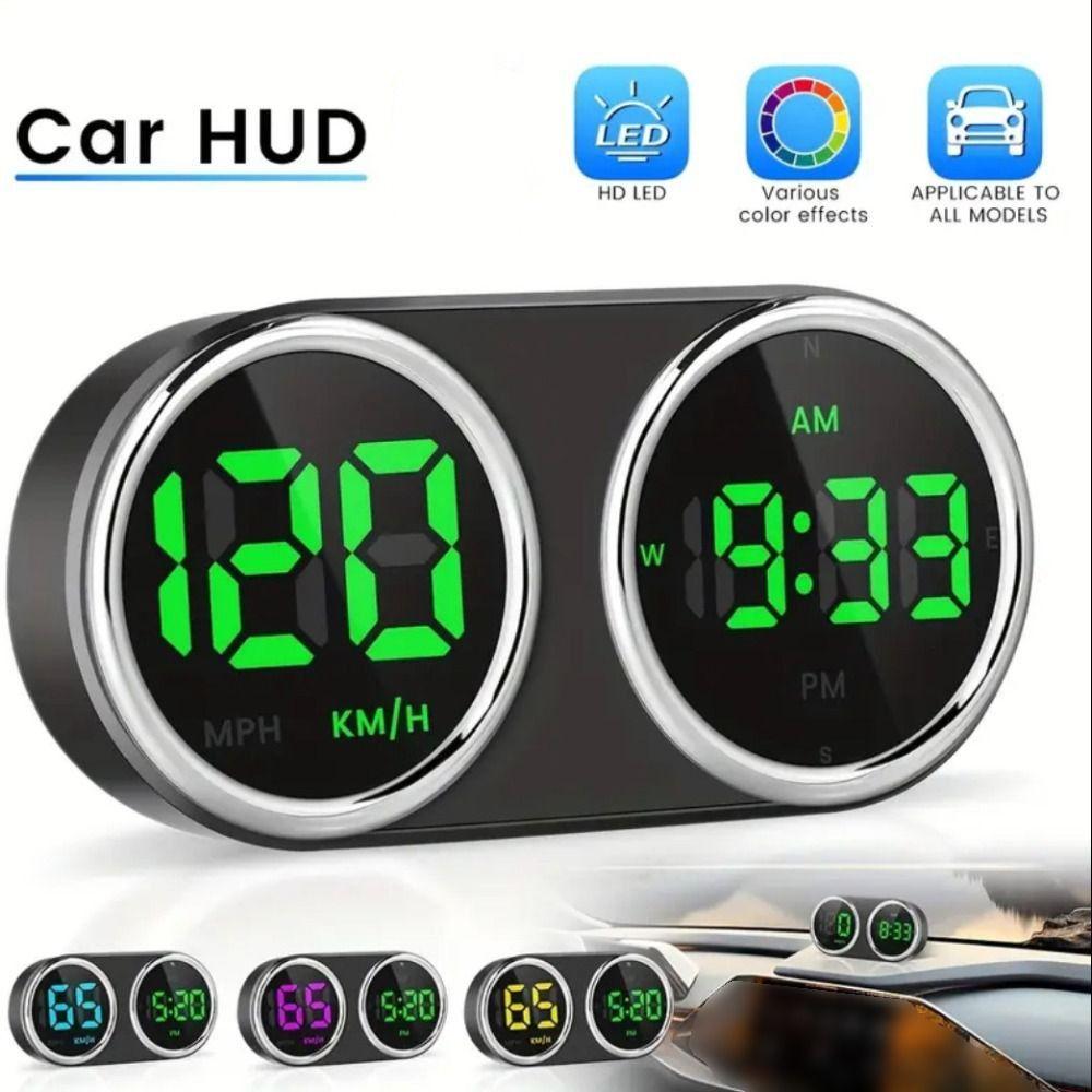 Digital Clock GPS Car Digital Speedometer 7 Color Switching Vehicle Speed Meter  Tachometer
