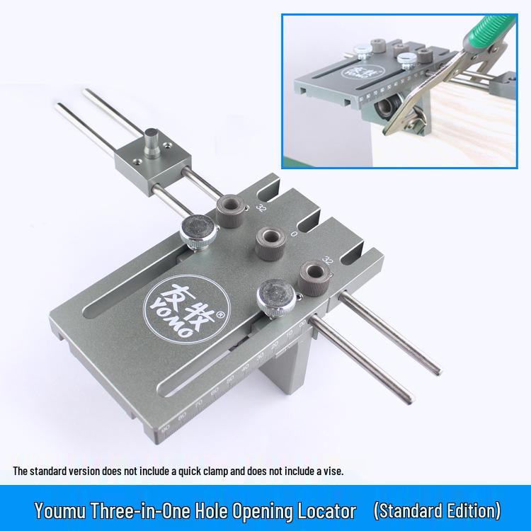 

Youmu Woodworking Hole Puncher & Dowel Locator: 3-in-1 Tool for Round Holes & Plates