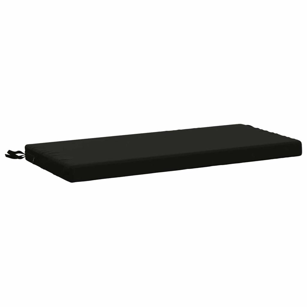 Bench Cushion SOEST 100percent Polyester Black 60 x 40 x 5 cm