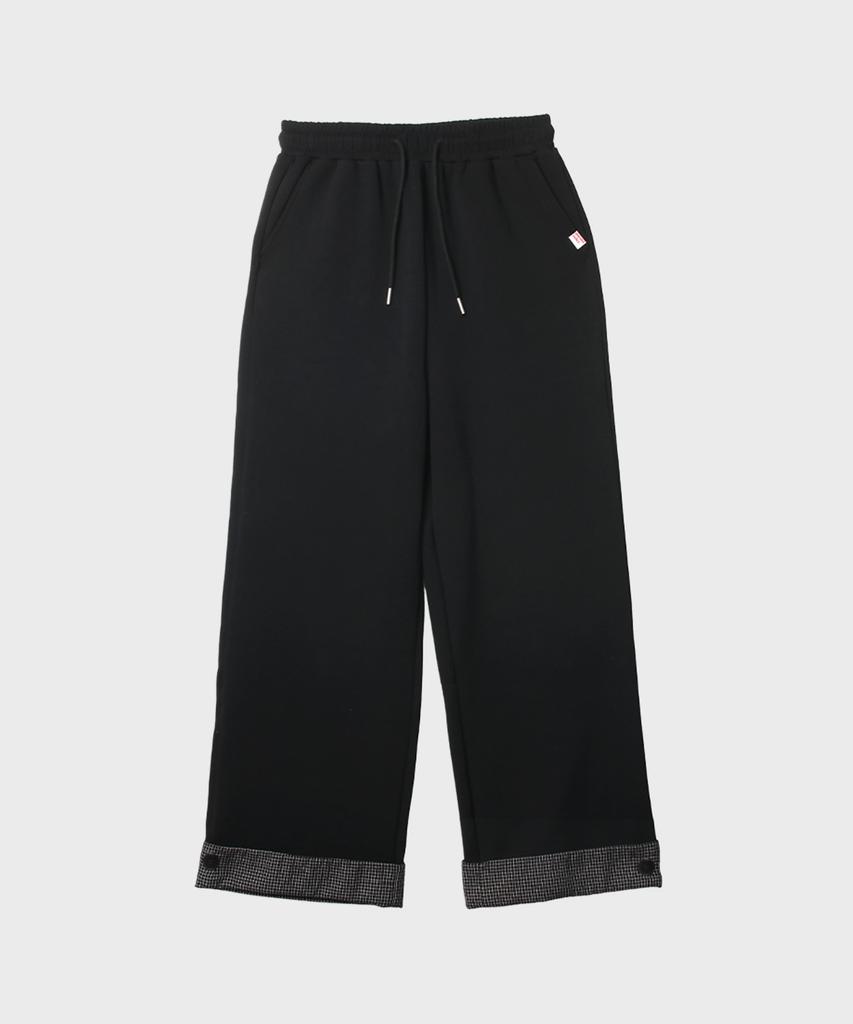 Maseumaluljeueopaeleol Check Hem Comfort Pants_Black