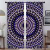Window Curtain for Room 2 Panel Trippy Vibrant Mandalas Kitchen Curtains Halloween Decoration Shades Tulle for Bedroom Partition