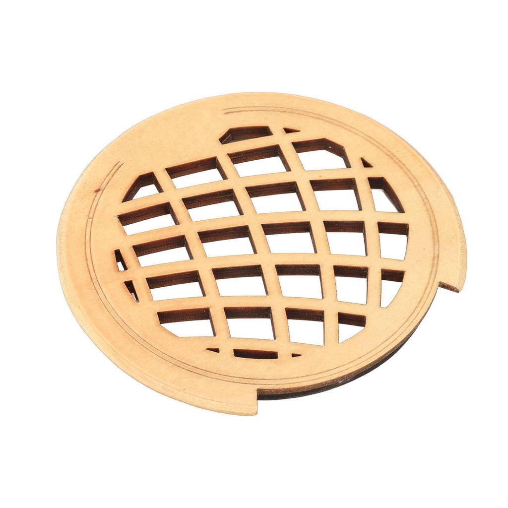 Guitar Sound Hole Cover Hollow Design Wooden Soundhole Protector Cover for 41in Acoustic Guitars Light Wood Color
