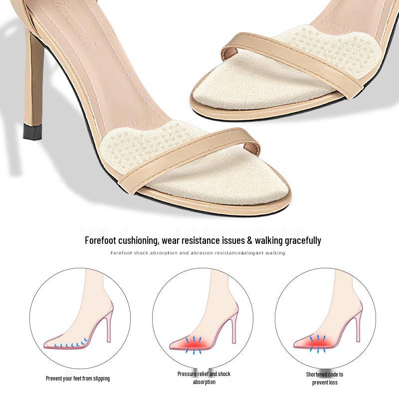 Invisible Gel Forefoot Cushion - Non-Slip, Shock-Absorbing Half Sole Pad for High Heels