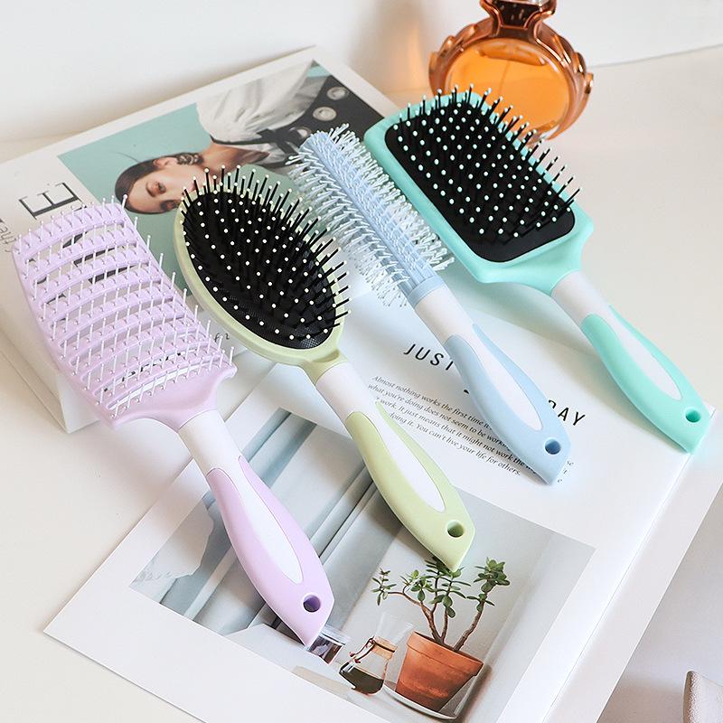 Elastic Air Cushion Paddle Comb: Ideal for Straight or Curly Hair Styling