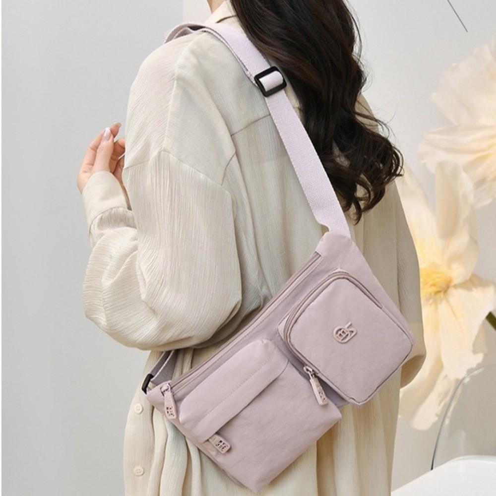 Fashion Long Strap Shoulder Bag Light Weight Multi-pocket Crossbody Bag Advanced Sense Durable Messenger Bag For Girls Women