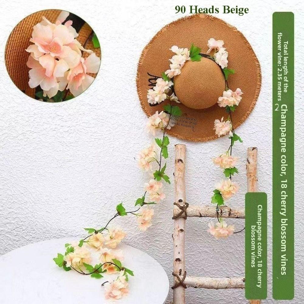 Multicolors Artificial Cherry Blossoms Vines  Wedding Party Garden Home Decor