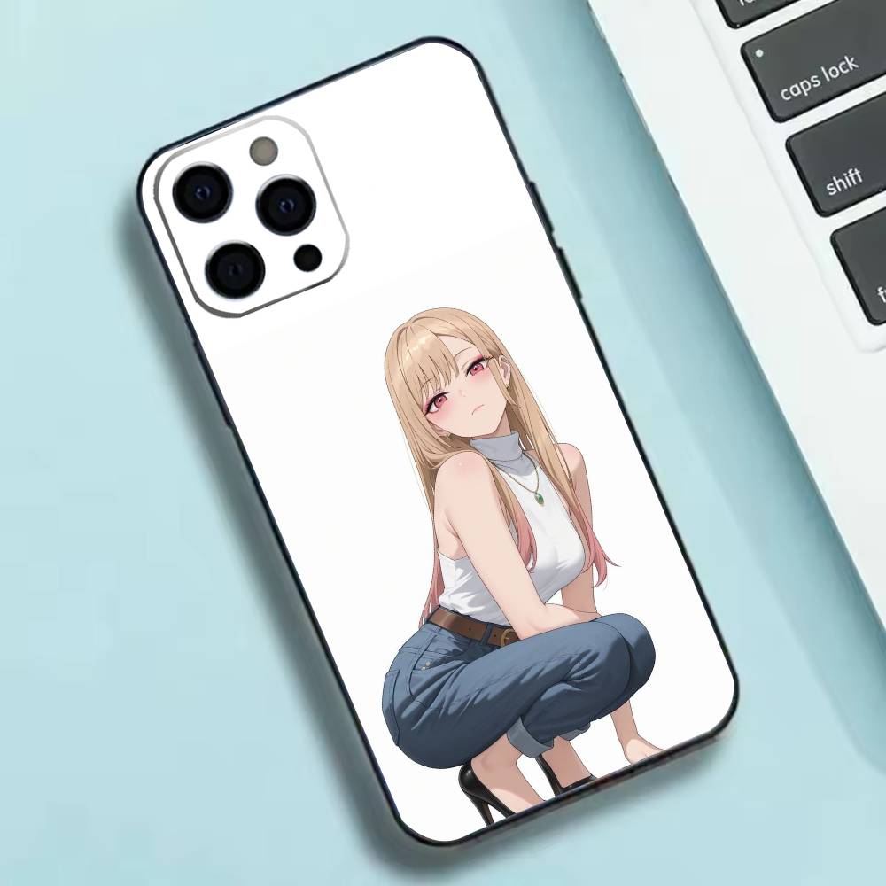 M-My Dress-Up Darling Phone Case For iPhone 17,16,15,14,13,12,11 X XR Plus,Soft Silicone Black Cover