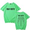 Womens Oversized Loose Fit Cotton T-Shirt With Graphic Print Round Neck Short Sleeve Casual Top
