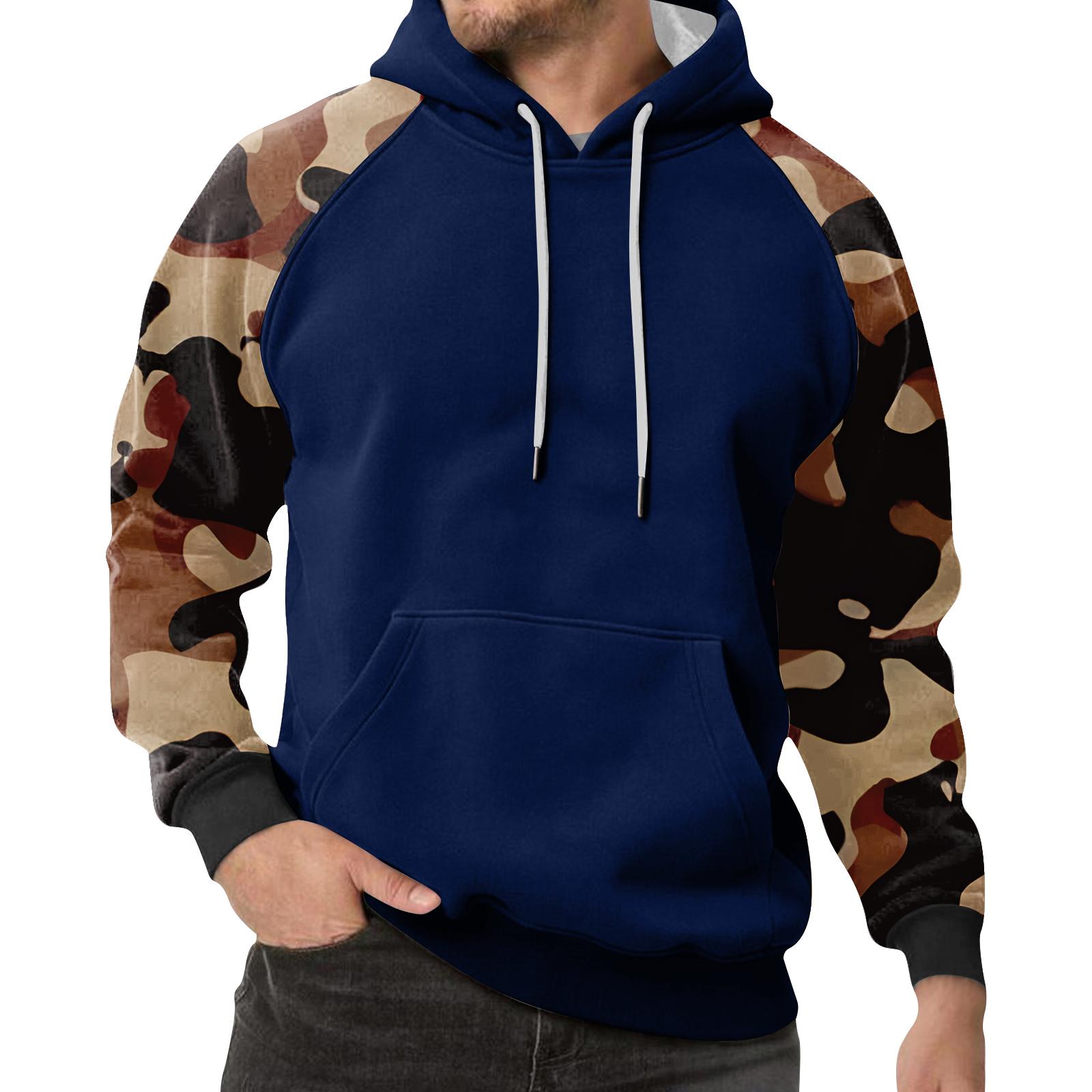 

Мужская камуфляжная толстовка с капюшоном, мужская спортивная большого размера, повседневная толстовка XXL