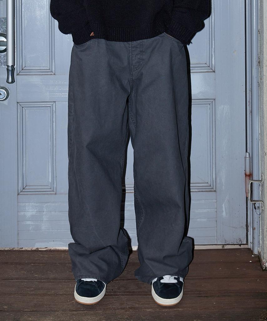 HOODHOOD Hd Chain Embroidery Cotton Pants Charcoal