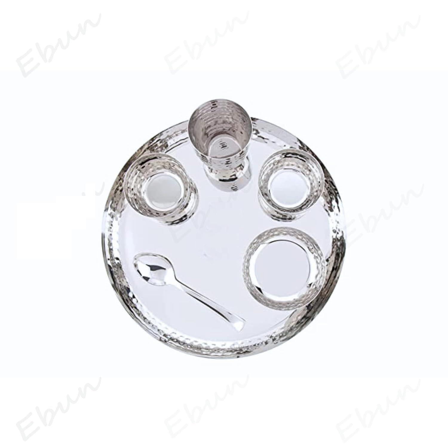 

Набор столовой посуды из нержавеющей стали толстого калибра | Набор тали из кованой вручную стали | Набор столовой посуды из нержавеющей стали для кухни | Набор тали для ужина | Упаковка 1 шт. серебряный