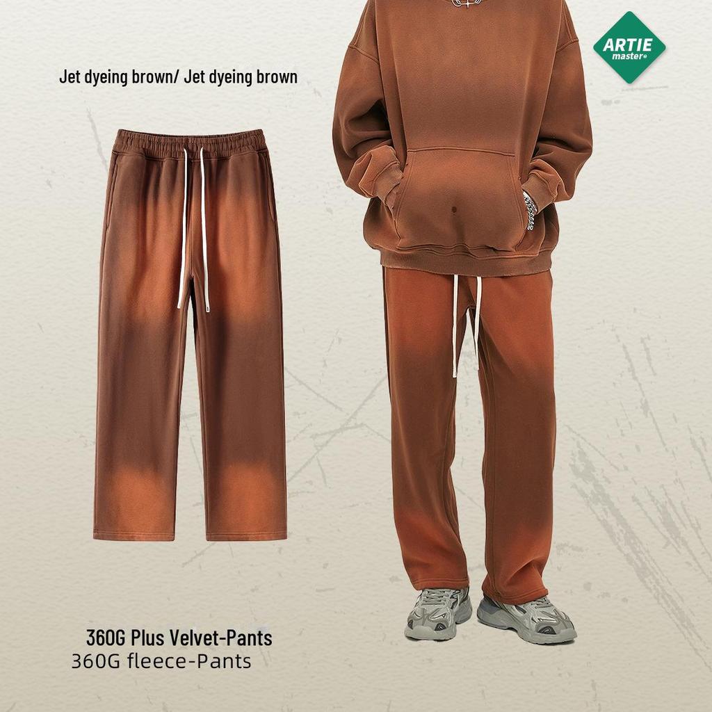 ARTIE Men's 2023 Fall/Winter Spray-Dyed Washed Sweater & Pants Set