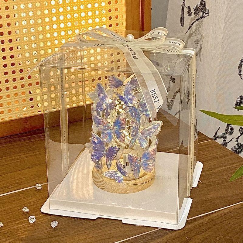 Romantic Qixi Butterfly Lamp Gift Set for Girls & Couples: Decor & Birthday Surprise